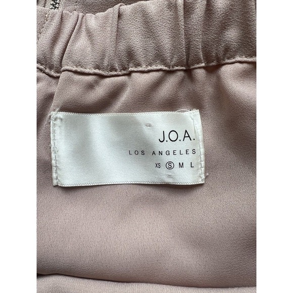 J.O.A. Kali Blush Pink Off-the-Shoulder Mini‎ Dress Size Small Bishop Sleeve - Picture 6 of 7